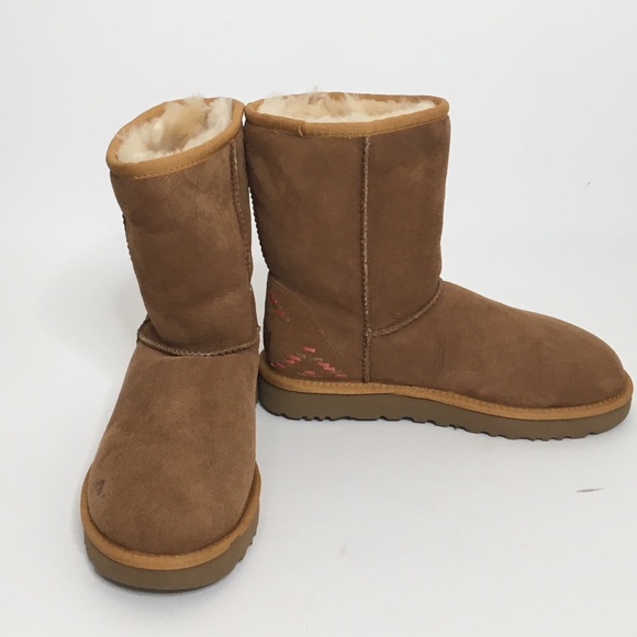 UGG Classic Suede Rustic Weave Boots - Picture 4 of 11